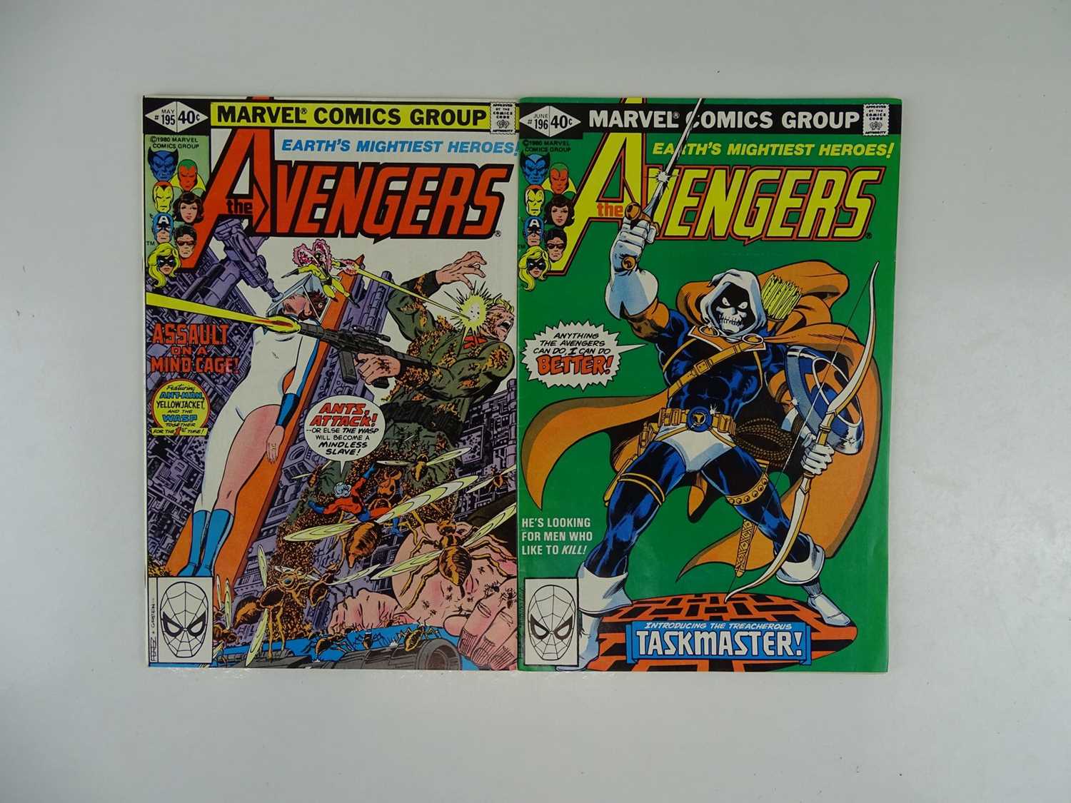 Lot 418 - AVENGERS #195 & 196 - (2 in Lot) - (1980 -...