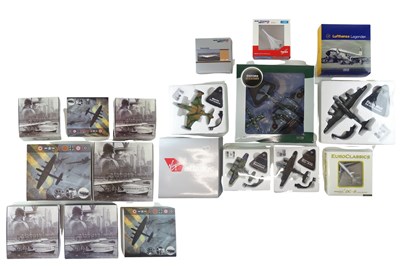 Lot 111 - A mixed group of diecast airplanes in various...
