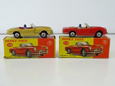 Lot 42 - A pair of DINKY 114 Triumph Spitfires...