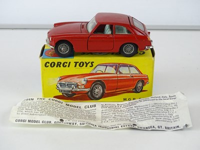 Lot 8 - A CORGI 327 MGB GT in dark red - VG in G/VG box
