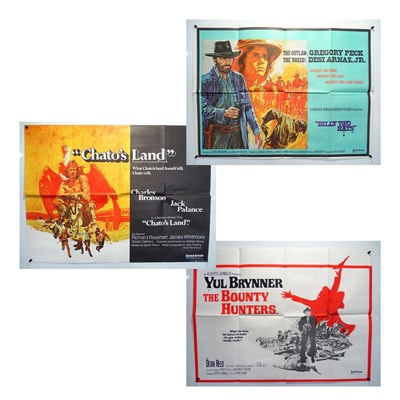 Lot 28 - A group of three 1970s Western Film UK Quad...