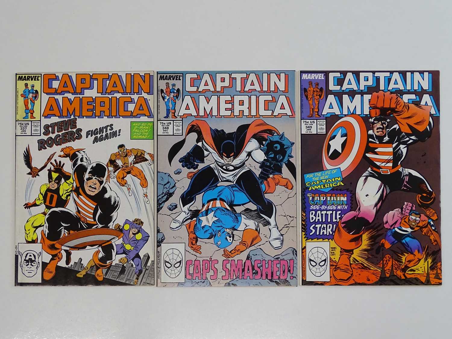 Lot 405 - CAPTAIN AMERICA #337, 348, 349 - (3 in Lot) -...