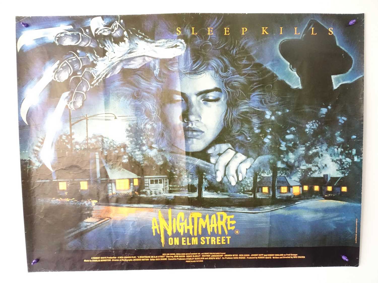 Lot 8 - A NIGHTMARE ON ELM STREET (1984) - 30" x 40"...