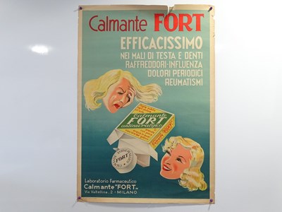 Lot 160 - Calmante Fort Italian 1940s Advertising Poster...