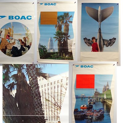 Lot 165 - BOAC 1960s Aviation Advertising Posters - A...