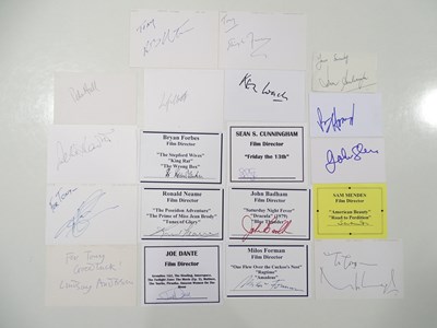 Lot 123 - DIRECTORS - a group of signed pieces of card...