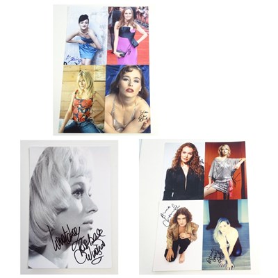 Lot 284 - A group of signed photographs of female...