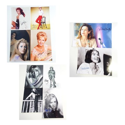 Lot 283 - A group of signed photographs of female...
