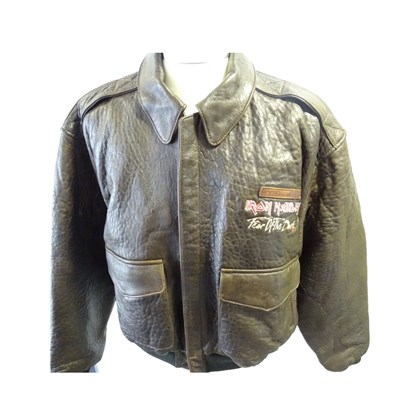 Lot 782 - IRON MAIDEN - a 'Fear Of The Dark' leather...