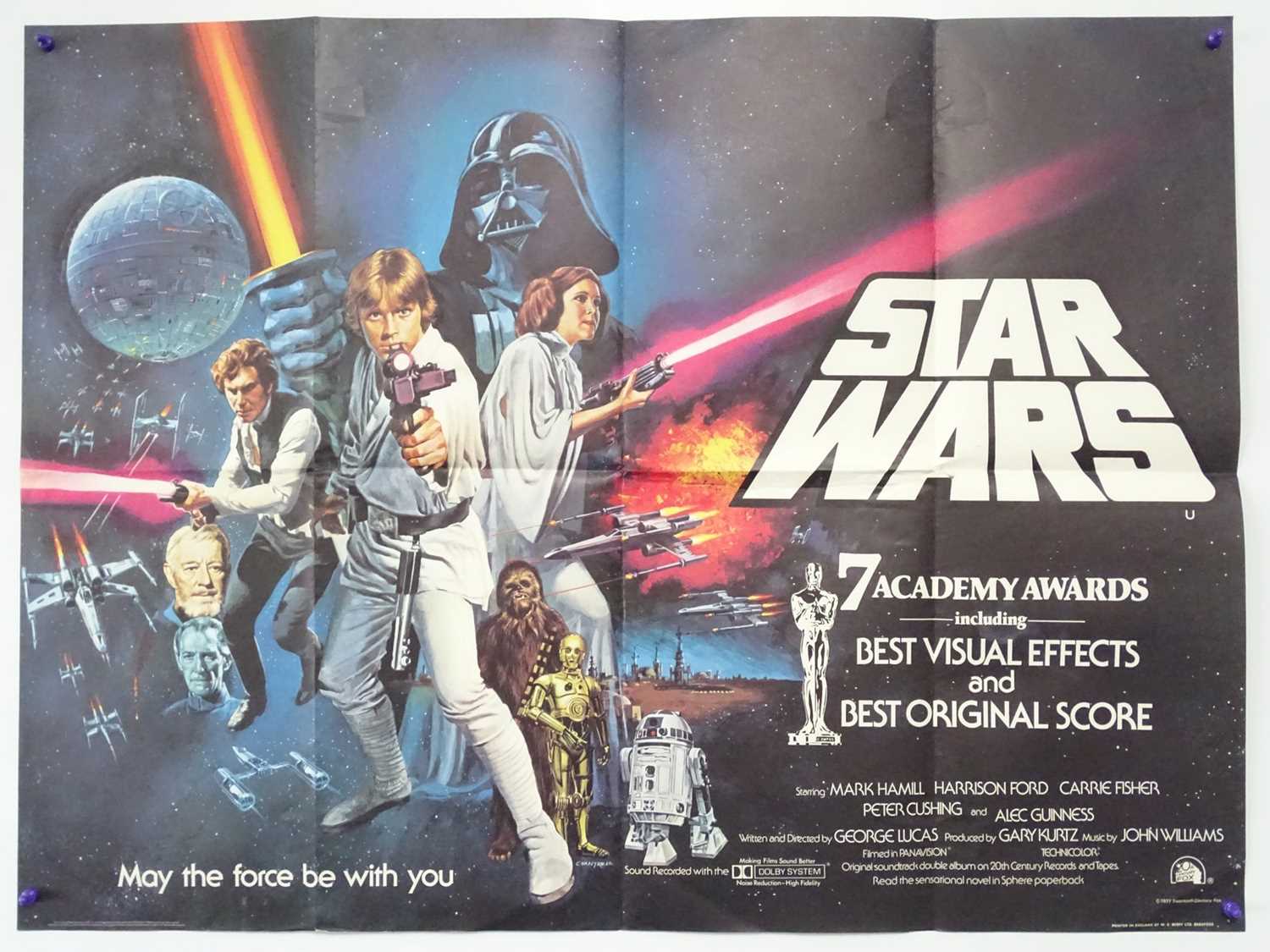 Lot 558 - STAR WARS: A NEW HOPE (1977) - British UK quad...