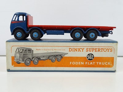 Lot 12 - A DINKY 502 Foden Flat Truck, 1st style cab in...