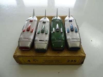 Lot 29 - A DINKY 23S Streamlined Racing Car trade box...