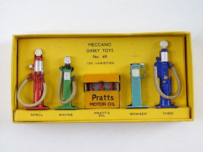 Lot 88 - A DINKY No. 49 pre-war Petrol Pumps set - VG...