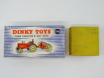 Lot 95 - A DINKY 27AK Farm Tractor & Hay Rake together...