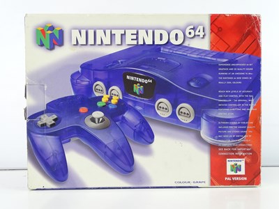 Lot 32 - Nintendo 64 console - 'Grape' colour -...