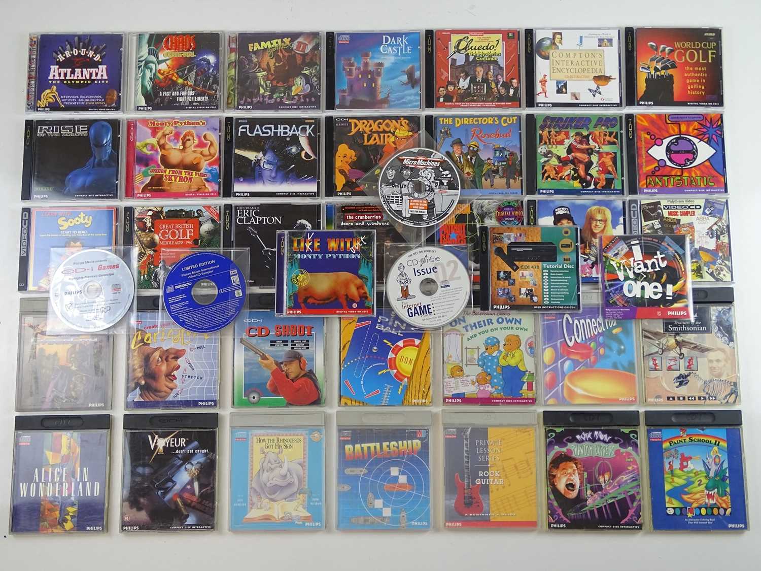 Lot 38 - Philips CD-i games and music including Cluedo...