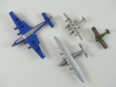 Lot 104 - A group of unboxed DINKY aircraft comprising a...