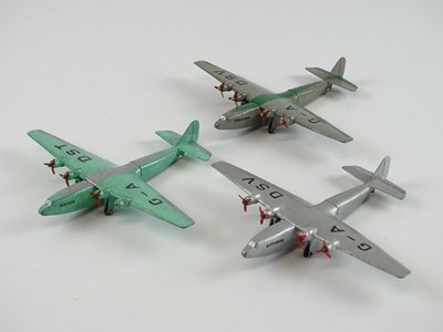 Lot 105 - A group of three unboxed DINKY aircraft...