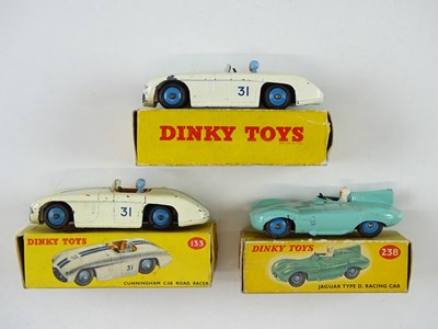 Lot 126 - A group of DINKY racing cars comprising 2 x...