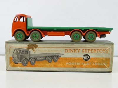Lot 143 - A DINKY 502 Foden Flat Truck, 2nd style cab in...