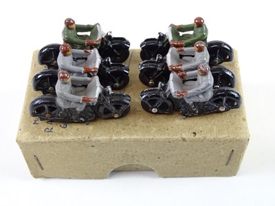 Lot 151 - A DINKY 37A Motor Cyclist Civilian trade box...