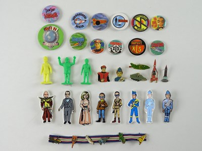Lot 212 - A group of badges, pin badges and plastic...