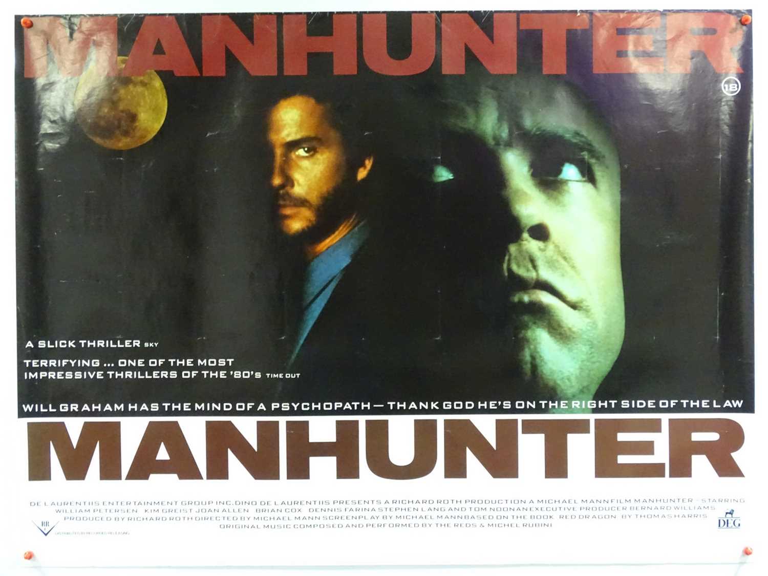 Lot 35 - MANHUNTER (1986) - UK quad - rolled (1 in lot)