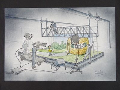 Lot 549 - BOB BELL (1918 - 2009) - A pencil and water...