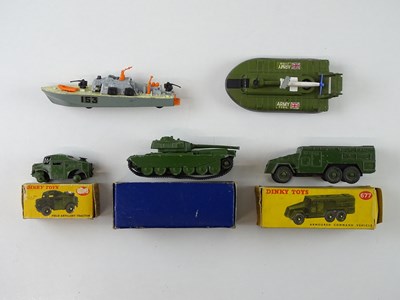 Lot 30 - A small group of DINKY Military vehicles to...