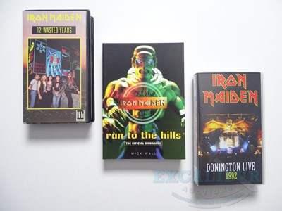 Lot 194 - A group of IRON MAIDEN memorabilia items...