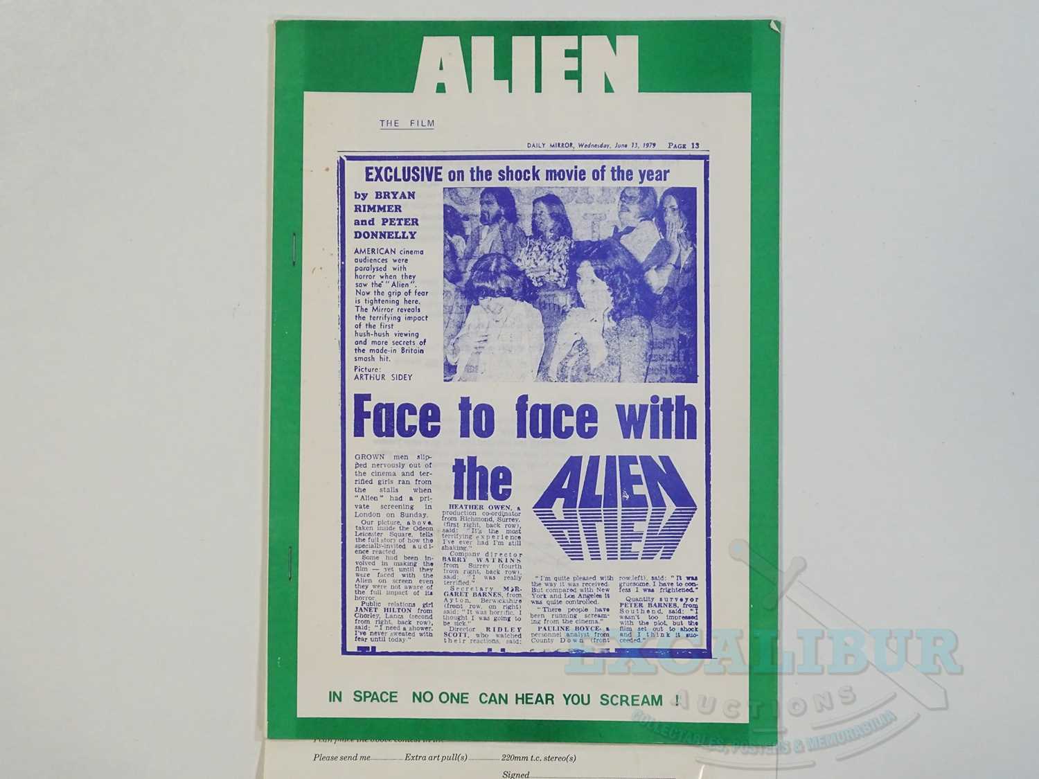 Lot 61 - ALIEN (1979) - An original UK Cinema Exhibitor'...