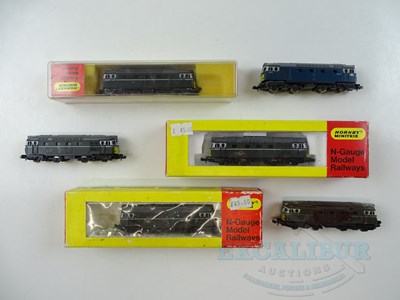 Lot 73 - A group of MINITRIX N gauge class 27 diesel...