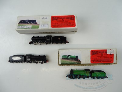 Lot 74 - A group of three N gauge class J39 steam...