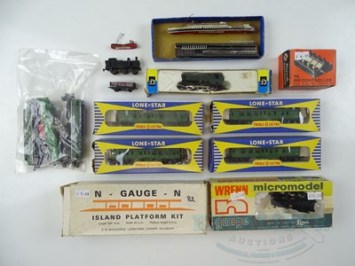 Lot 75 - A mixed group of mostly N gauge items by LONE...