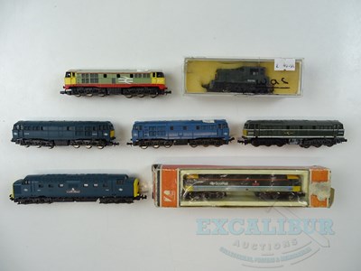 Lot 83 - A group of N gauge diesel locomotives by LIMA...