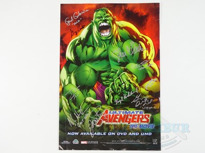 Lot 131 - MULTI-SIGNED ULTIMATE AVENGERS HULK POSTER -...