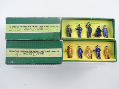 Lot 158 - A pair of 1940/50s Dinky '0 Gauge figure sets,...