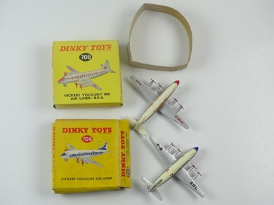 Lot 161 - Two DINKY Vickers Viscount aircraft, No 706 '...