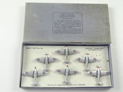 Lot 182 - A Pre-War DINKY Toys 62s Trade Box of 6 Hawker...