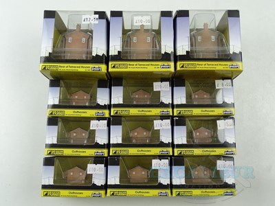 Lot 232 - A group of N gauge resin buildings by FARISH...