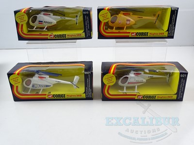 Lot 6 - A group of CORGI diecast Hughes 369 Police...