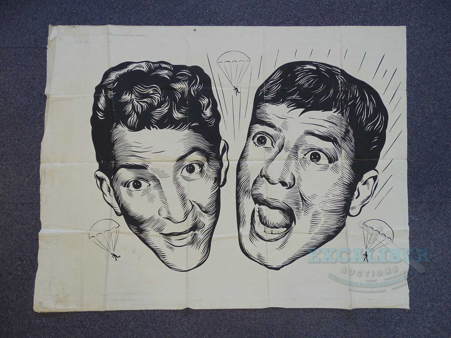 Lot 134 - JUMPING JACKS (1952) - A canvas banner...