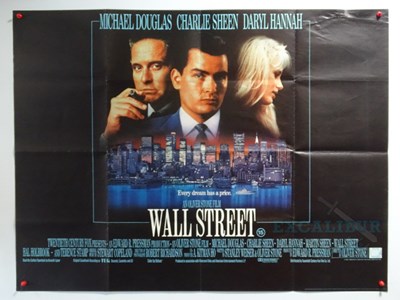 Lot 365 - WALL STREET (1987) - A UK Quad film poster -...