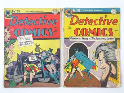 Lot 179 - DETECTIVE COMICS #105 & 106 (2 in Lot) - (1945...