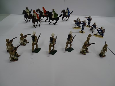Lot 111 - A mixed group of unboxed lead figures by...