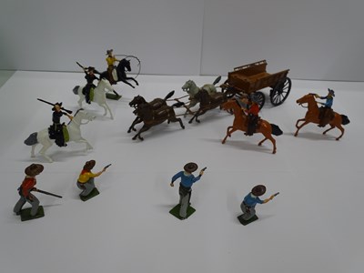 Lot 112 - A group of BRITAINS lead cowboys figures...