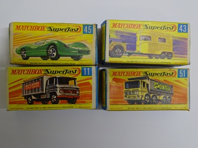 Lot 12 - A group of MATCHBOX Superfast cars comprising...