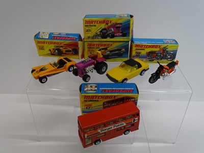 Lot 23 - A group of MATCHBOX Superfast cars comprising...