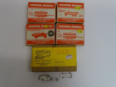 Lot 38 - A mixed group of unbuilt, vintage white metal...