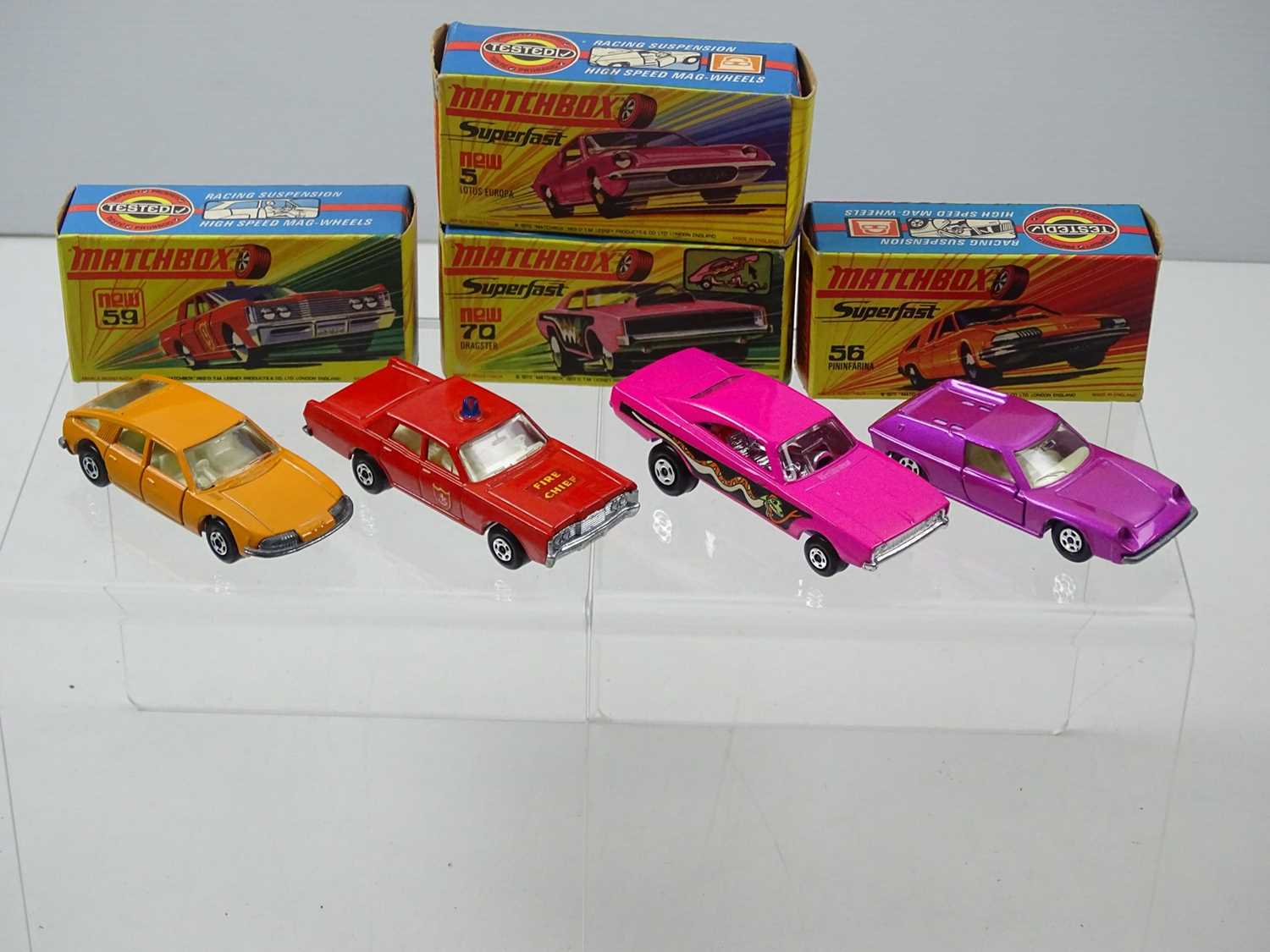 Lot 5 - A group of MATCHBOX Superfast cars comprising...